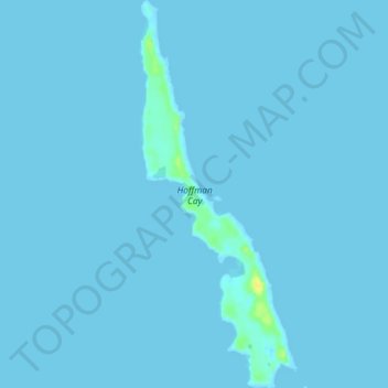 Hoffman Cay topographic map, elevation, terrain