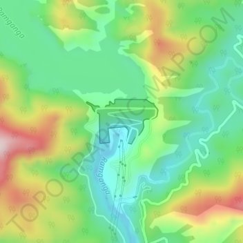 Ramganga Dam topographic map, elevation, terrain