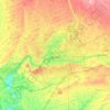 London topographic map, elevation, relief