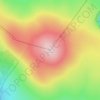 Kippure topographic map, elevation, relief