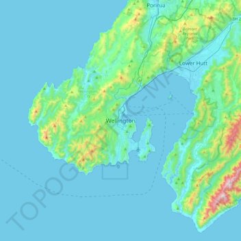 Wellington Topographic Map Elevation Relief