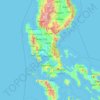 Bulacan topographic map, elevation, relief
