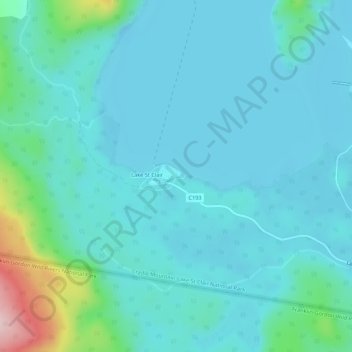 Lake St Clair Topographic Map Lake St Clair Topographic Map, Elevation, Relief