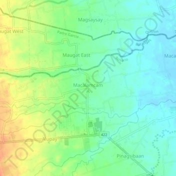 Macalamcam Rosario Batangas Map Macalamcam A Topographic Map, Elevation, Relief