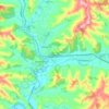 Taumarunui topographic map, elevation, relief