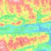 Cork topographic map, elevation, relief