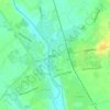 Athy topographic map, elevation, relief