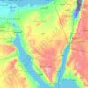 Sinai Peninsula topographic map, elevation, relief