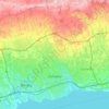 Oshawa topographic map, elevation, relief