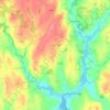 Clongeen topographic map, elevation, relief