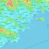 Shantou topographic map, elevation, relief