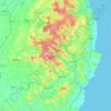 County Wicklow topographic map, elevation, relief