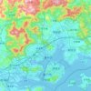 Xiamen City topographic map, elevation, relief