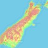 South Island topographic map, elevation, relief