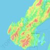 Wellington City topographic map, elevation, relief