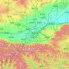Xi'an topographic map, elevation, relief