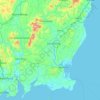 County Wexford topographic map, elevation, relief
