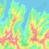 Pigeon Bay topographic map, elevation, relief