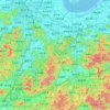 Shaoxing topographic map, elevation, relief