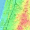 Herzliya topographic map, elevation, relief